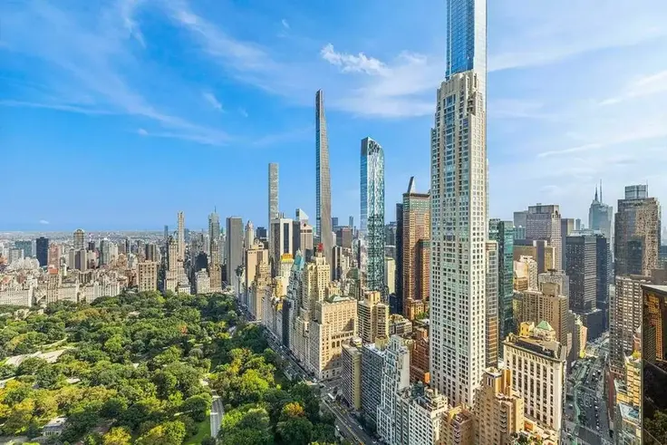 Billionaires Row skyline, including the home of the top two sales (Vornado Realty Trust)