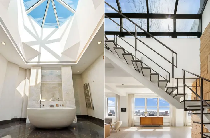 Incredible skylit spaces in two available lower Manhattan penthouses