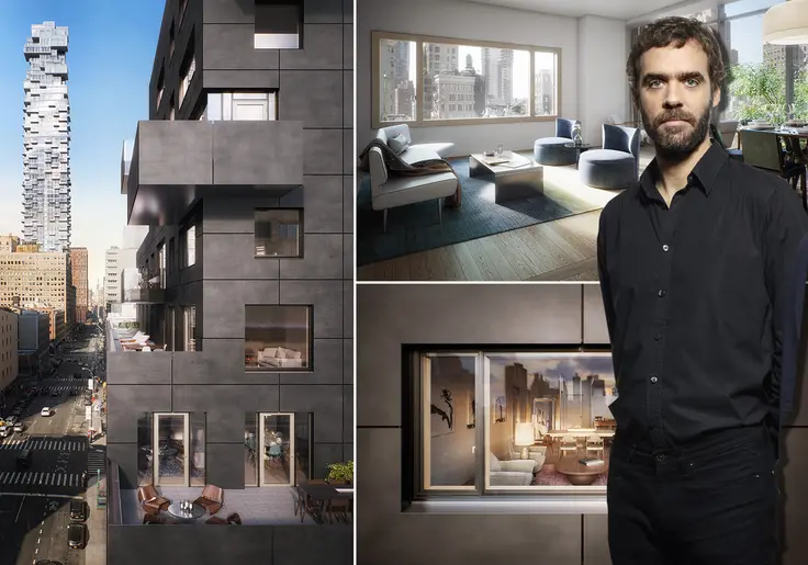 Architect Francois Leininger and images of 30 Warren Street in Tribeca