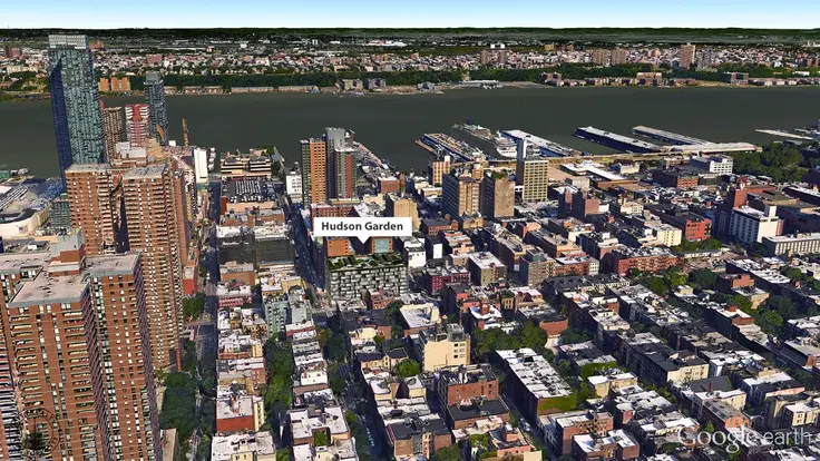 Aerial Google Earth View of the Hudson Garden development