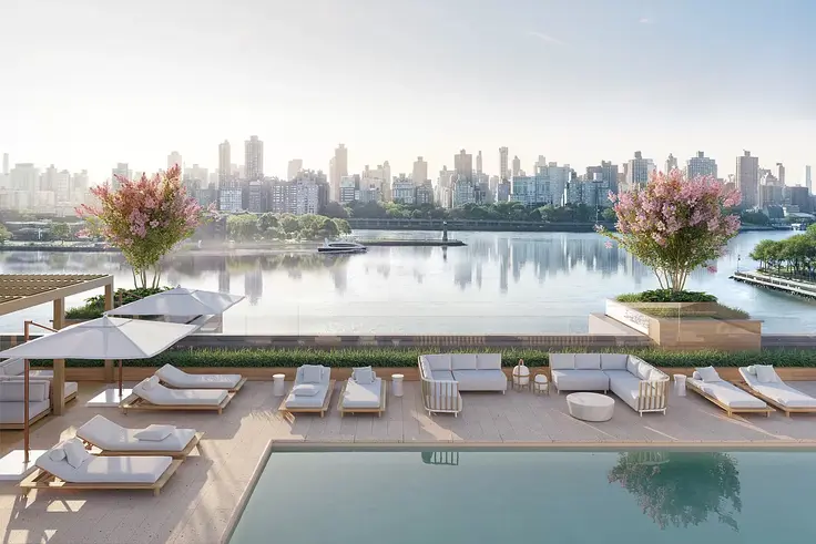 Astoria West's rooftop pool is offset by a backdrop of beautiful city views