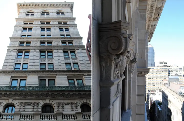 The restored facade of 108 Leonard Street in Tribeca (Credit: Cari Nogas, Hundred Stories PR)