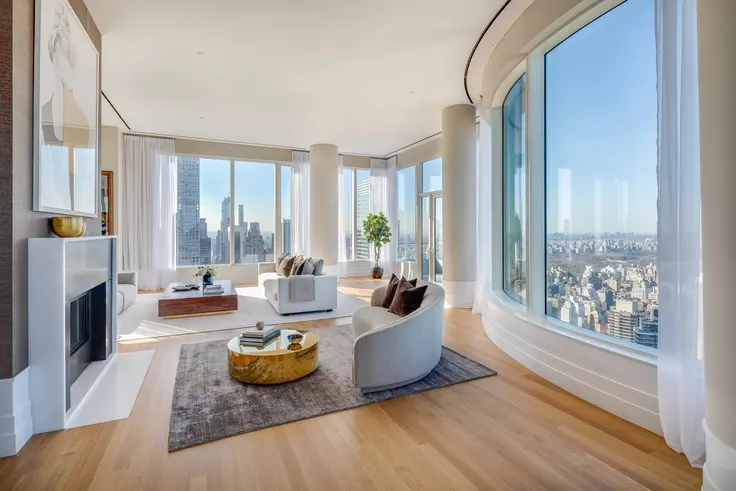 The 65th-floor penthouse is located a few flights up from Steve Madden's unit. Listing and images courtesy of Stribling & Associates