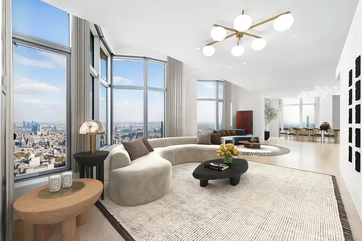 Live at the top of an iconic, amenity-rich building in a penthouse...for rent! (8 Spruce, Serhant LLC)