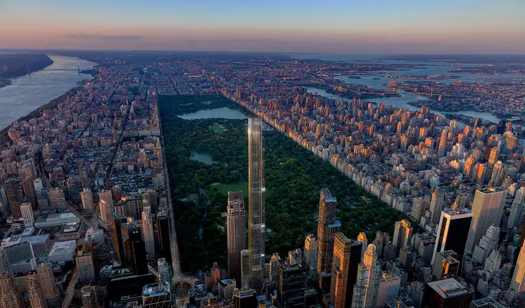Rendering of Central Park Tower via CityRealty