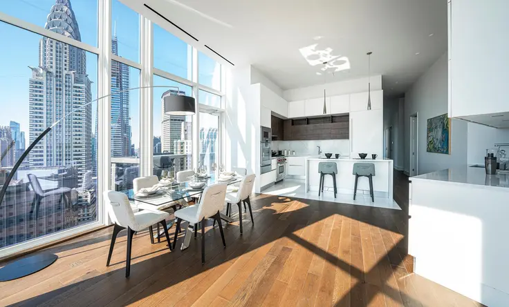 Interior of Summit New York, #ResC available for $30K/month + one month free rent (via Douglas Elliman)