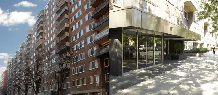 Stonehenge Village, a collection of three rental buildings on the Upper West Side. (Images via Stonehenge NYC)