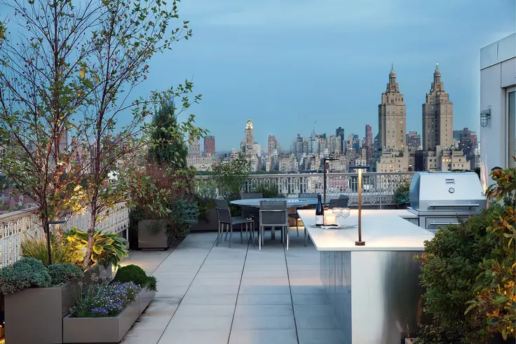 View from the terrace at the the Laureate, PH1A via Douglas Elliman