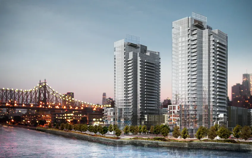 PPA's renderings show a four-building development: two glassy 28-tower condominium buildings and four 8-story townhouse and loft residences.