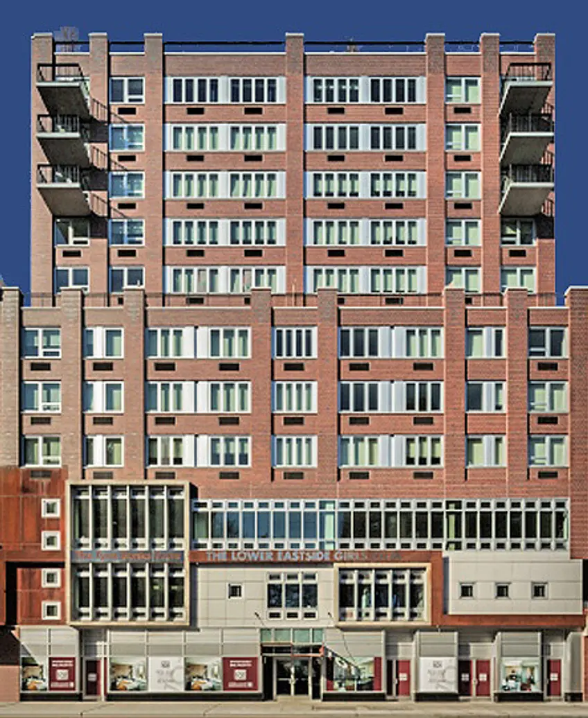 Arabella 101 features a redbrick facade and many balconies.
