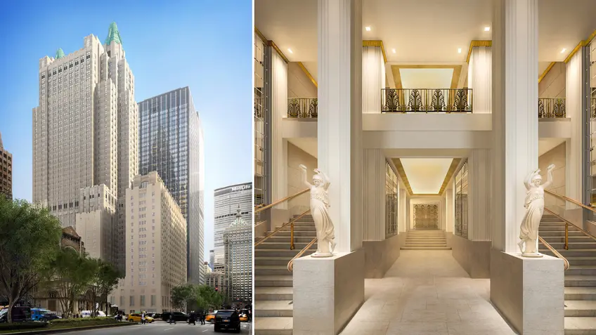The Waldorf Astoria Renovation. Renderings by Skidmore, Owings & Merrill