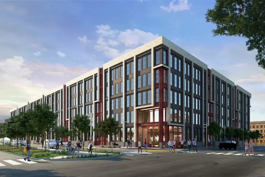 Rendering of 100 Monitor Street via BKSK Architects