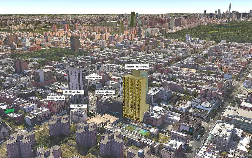 Various new developments near the intersection of West 125th Street and Adam Clayton Powell Jr. Boulevard (CityRealty)
