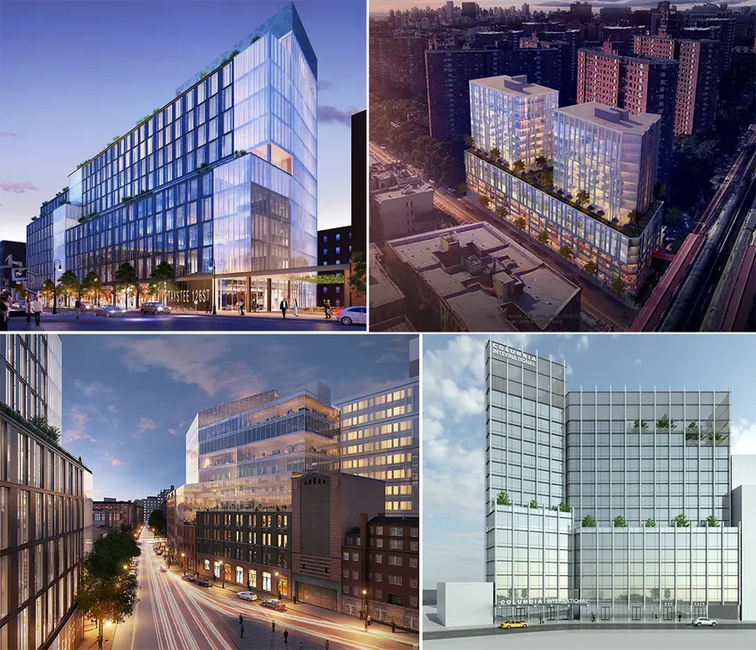 Various projects just west of Columbia University Manhattanville Campus