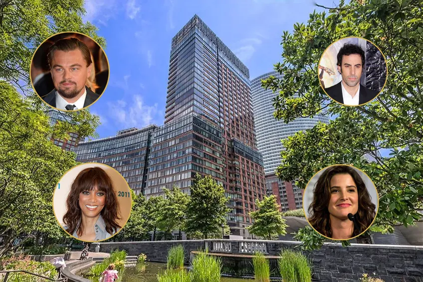 Leonardo DiCaprio, Tyra Banks, Sacha Baron Cohen, and Cobie Smulders have all called it home (2 River Terrace photo via Charles Rutenberg)