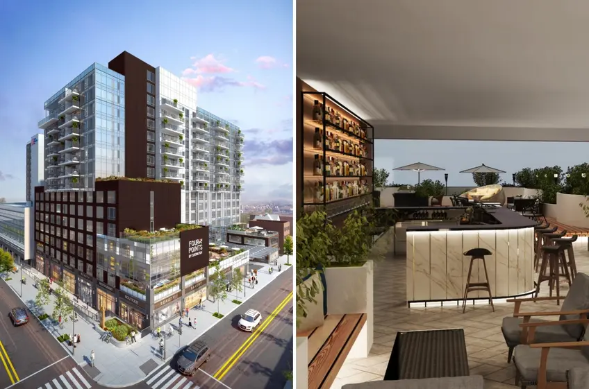 The Farrington at 134-37 35th Avenue in Flushing has 100 condominium residences. (All images via Modern Spaces)