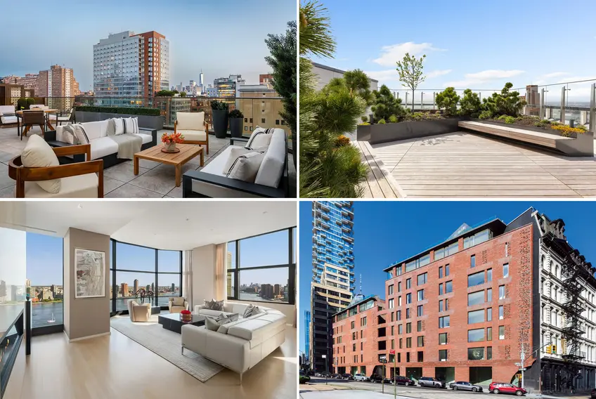 Various images from new development condos currently selling in NYC