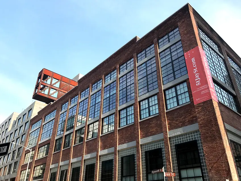 Finished exterior of 51 Jay Stret in DUMBO (CityRealty)