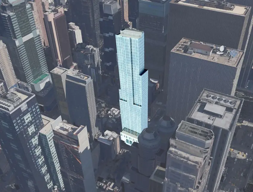 Early Rendering of 145 West 47th Street; via Berg + Moss Architects