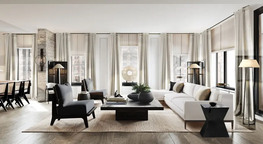 465 Washington Street interior renderings via Compass