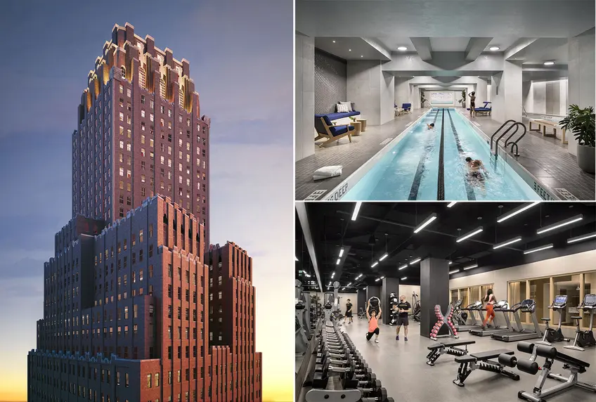One Hundred Barclay (via Corcoran) presents an extensive lineup of health and wellness amenities (all amenity photos via Scott Frances)