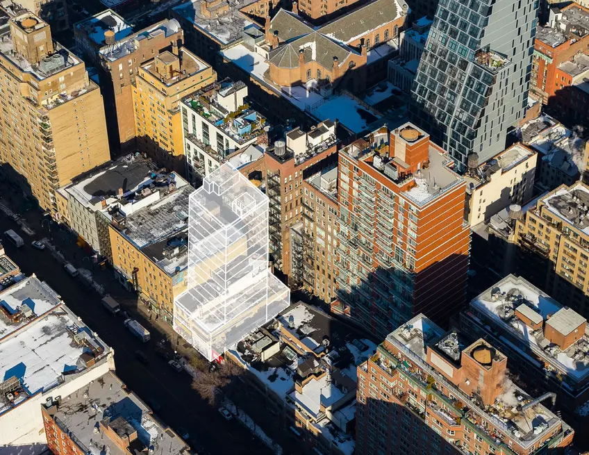 Aerial rendering of 33-35 West 14th Street via Meridian Capital Group
