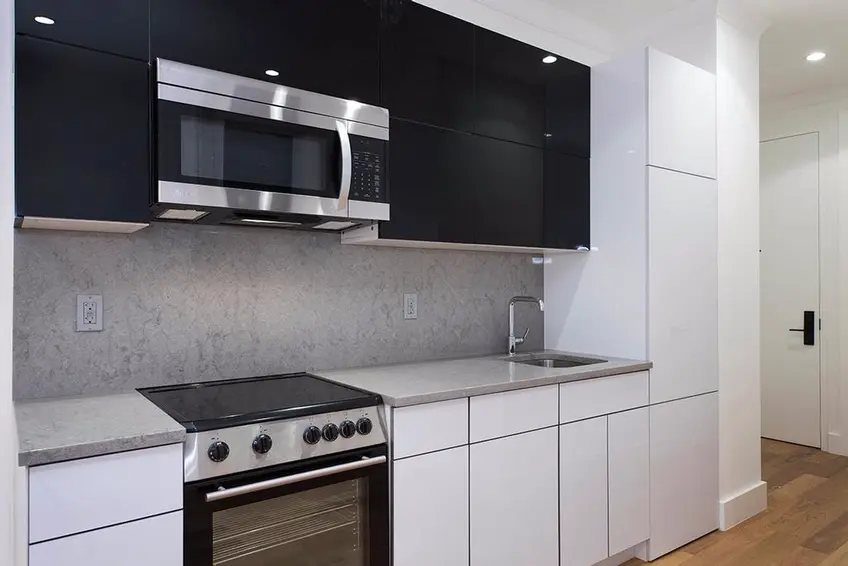 Newly renovated apartments at Lenox Row rentals currently offer up to two months of free rent. (Image via Bold New York)