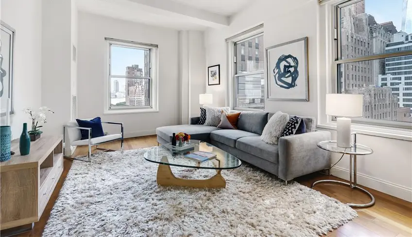 Following a recent price cut, this Financial District condo has been reduced to six figures. (Greenwich Club via Charles Rutenberg)