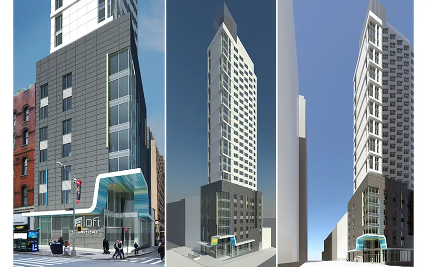 PPA released new renderings of the Aloft Hotel, which will stand in the heart of the Financial District.