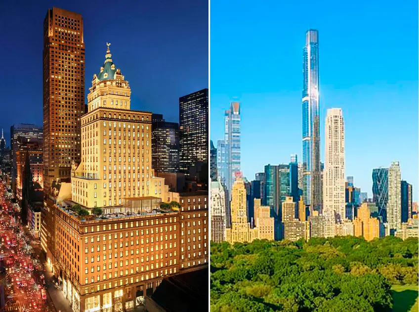 (l-r) Aman New York Residences and Central Park Tower, home of two of the top sales