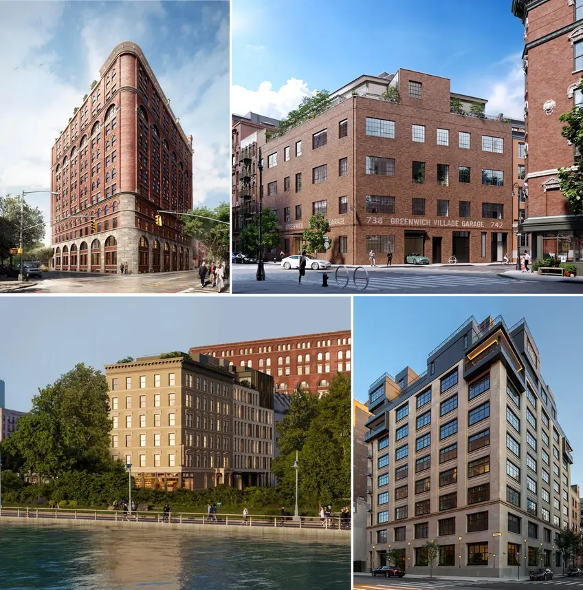 Various recent condo conversions of historic buildings in the Village