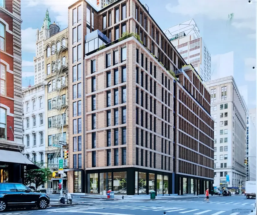 New rendering of 61 Warren Street (65-71 West Broadway) 