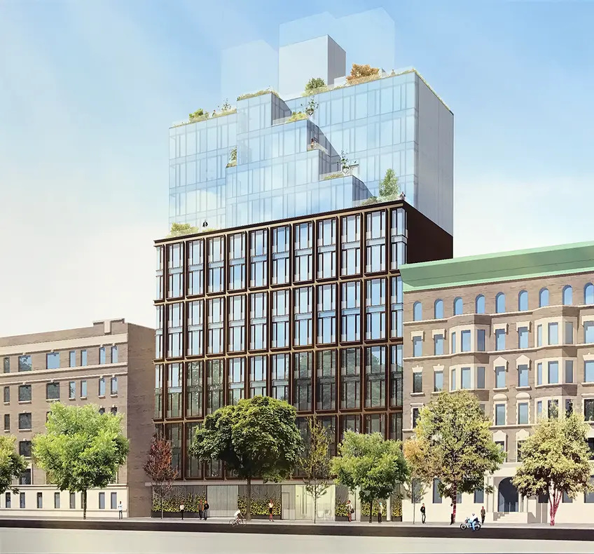 Rendering of 145 Central Park North (posted at construction site)