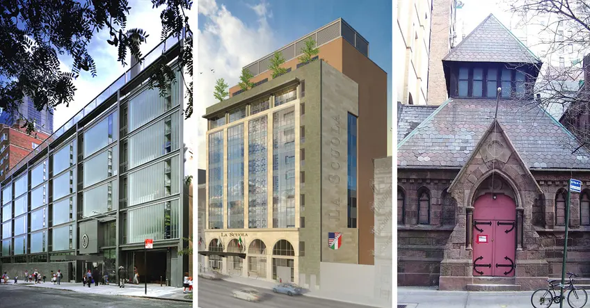 Left to Right: Lycee Francais de New York, La Scuola d'Italia, and Ecole Internationale de New York
