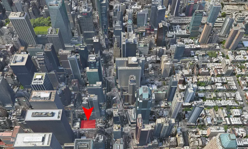 McSam Hotel Group plans to build a 34-floor, 974-key hotel at 150 West 48th Street in Times Square (Google Earth)