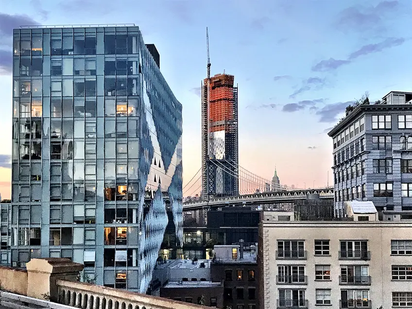 One Manhattan Square as seen from the Brooklyn Bridge (Photo: CityRealty)