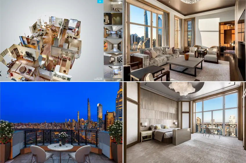 Visit these beautiful homes without leaving your own. (15 Central Park West via Elliman)