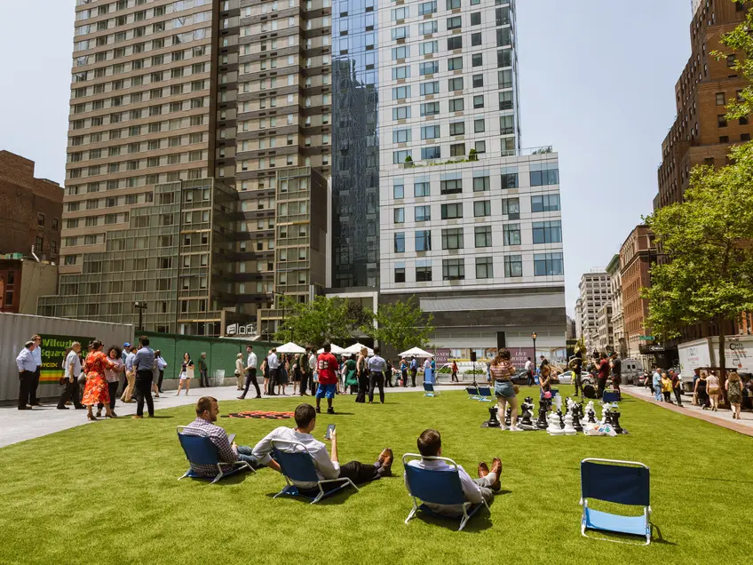 Willoughby Square green space via NYCEDC