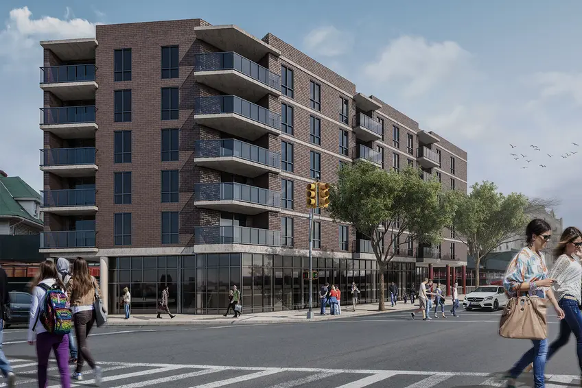 Sales have yet to launch on the topped-out new development (All Renderings via RYBAK Development)