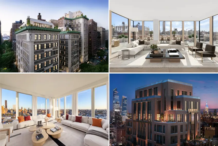Images of various new development penthouses on the market now