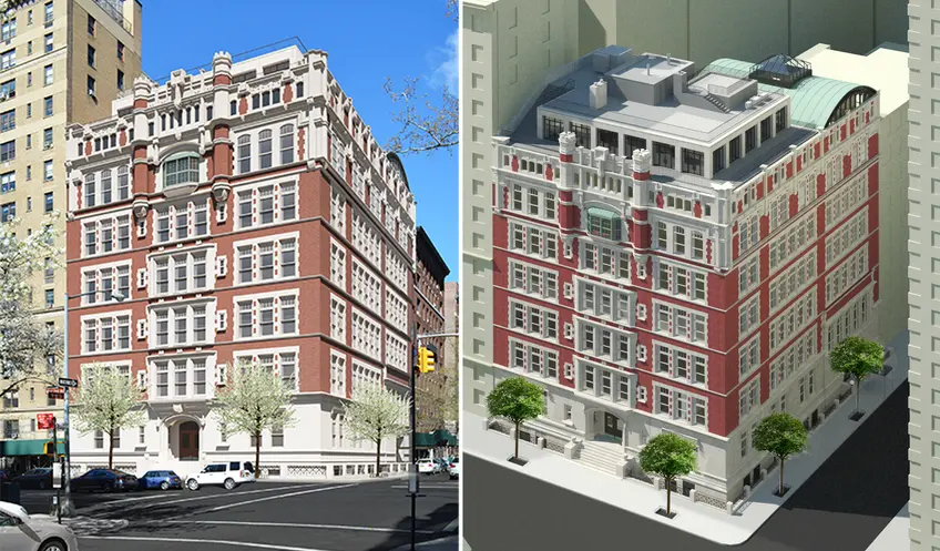 Exterior renderings of 555 West End Avenue