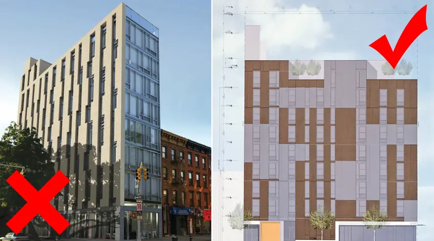 Old and New Renderings of HAP Two (HAP Investment Developers)