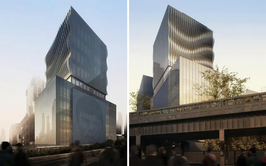 515 High Line's glassy exterior will feature a ripply design as well as a 65x45 block slated for artwork.