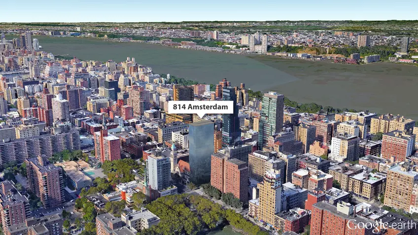 Massing model of the 264-foot-tall building proposed for 814 Amsterdam Avenue; CityRealty
