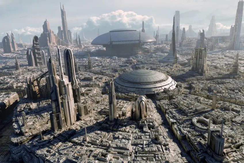 Movie still of Coruscant in Star Wars: Episode III Revenge of the Sith (LucasFilm)