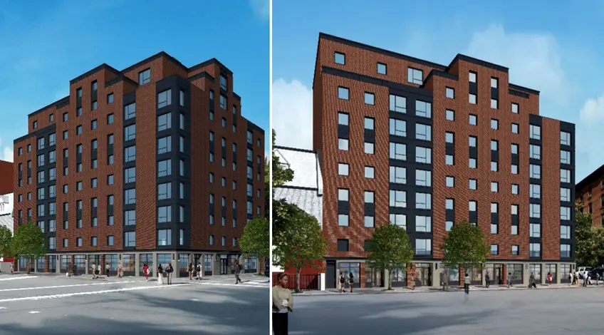 Rendering of the proposed development on Lenox Avenue and West 131st Street in Harlem.