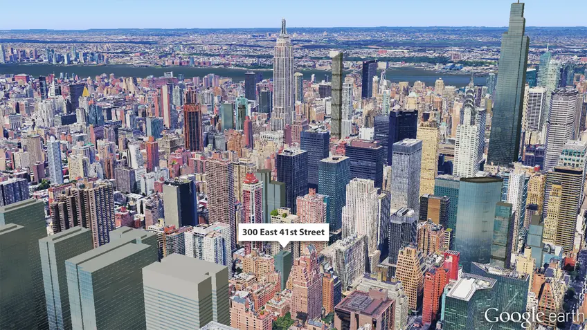 Google Earth View of Proposed Structure in Murray Hill via CityRealty