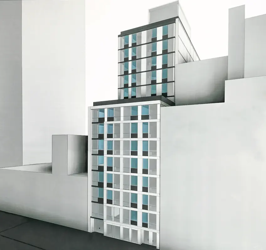 Rendering at the 232 East 54th Street construction site (CityRealty)