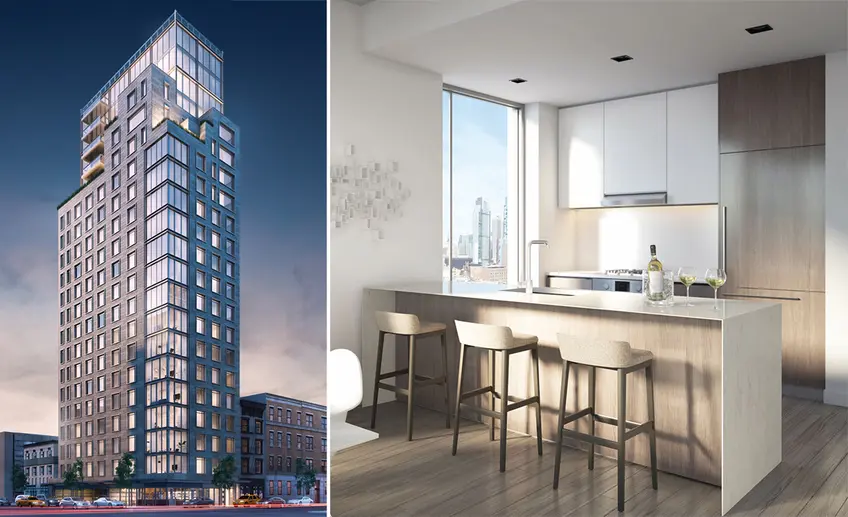 The building's website is newly launched, and seven of the building's 73 units are now for sale. Rendering: The Naveh Shuster Group