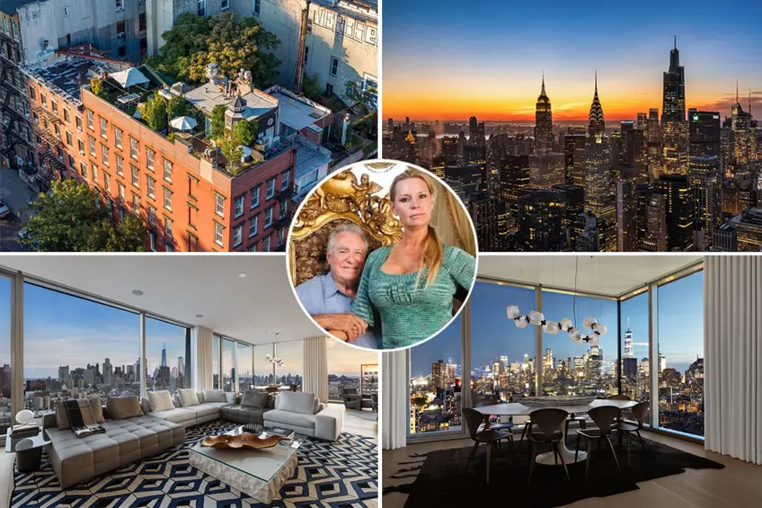 Images of various available penthouses around NYC